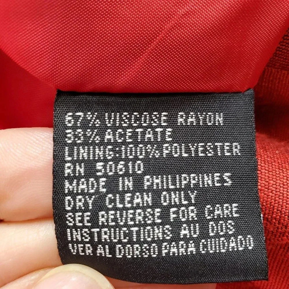 Kasper ASL Skirt Suit Sz 6 Red Blazer Black Knee Length Career Church Boss Lady - Picture 9 of 16